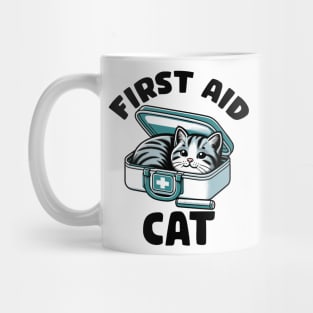 First Aid Cat Pun Nurse Doctor Healthcare Novelty Funny Cat Mug